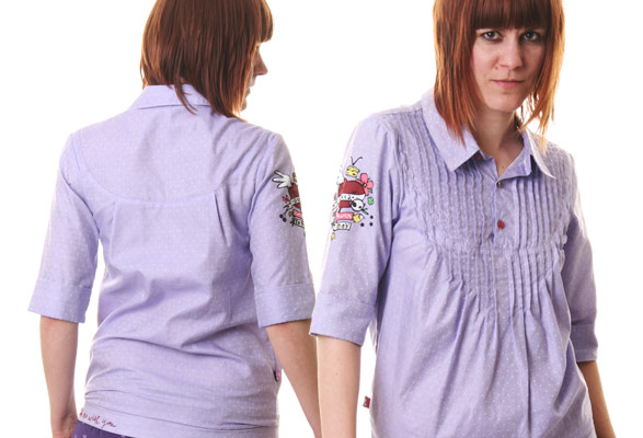 50ies rockabilly tattoo blouse