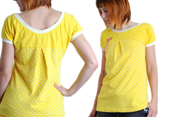 girls tshirt polkadotts